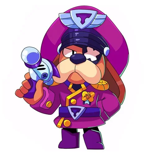 Цветной вариант раскраски крутой генерал гавс