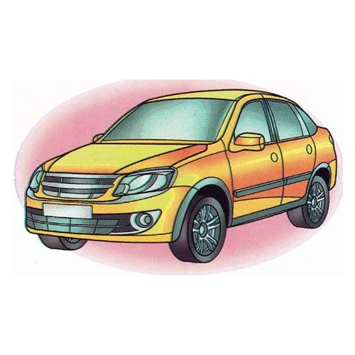 Цветной пример раскраски lada granta