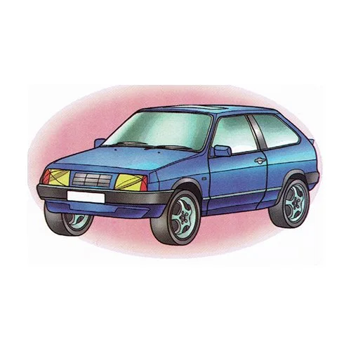 Цветной вариант раскраски лада ваз 2108