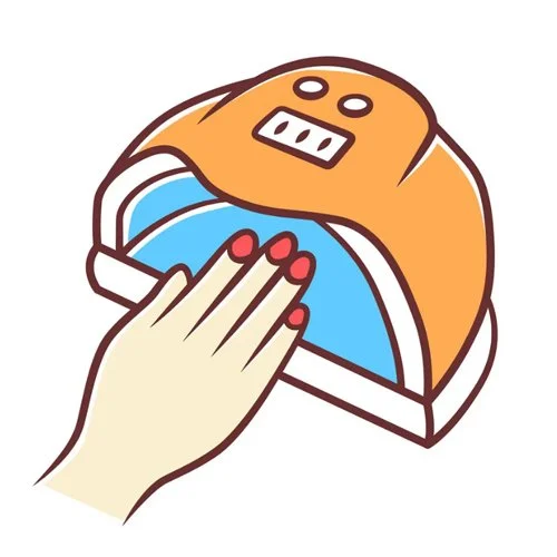 Цветной вариант раскраски лампа для сушки лака