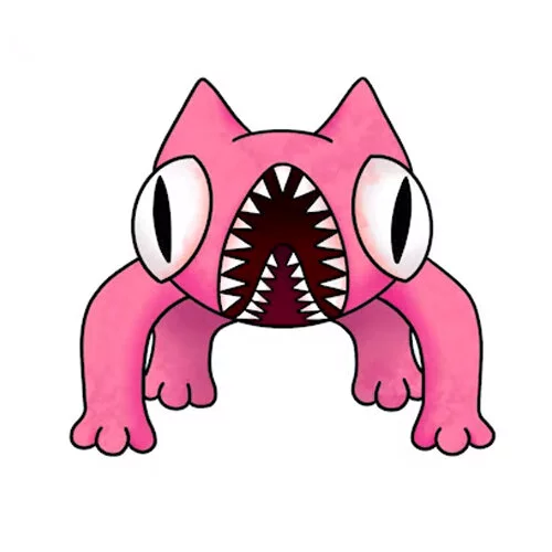 Цветной пример раскраски lazcat сад банбан