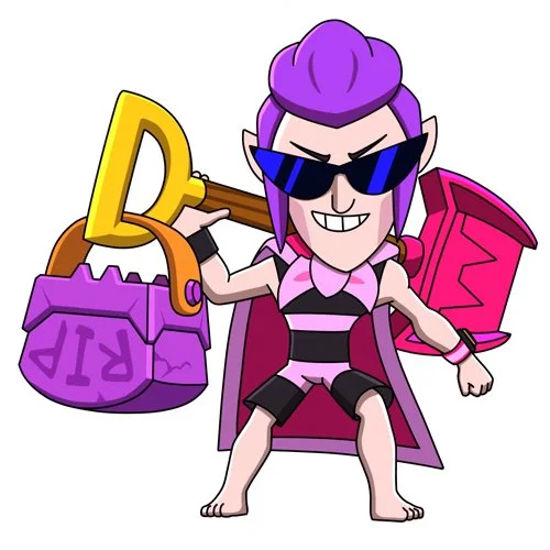 Цветной вариант раскраски летний пляжный мортис