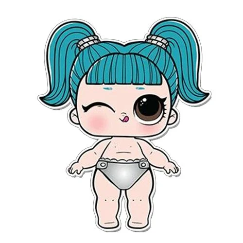 Цветной вариант раскраски лил гламурная малышка сестричка