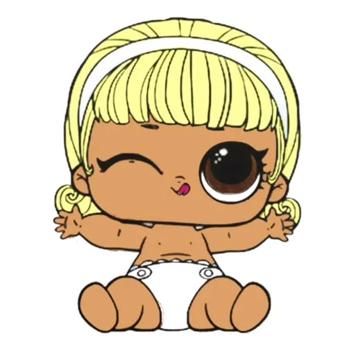 Цветной вариант раскраски лил мадам королева малышка сестричка