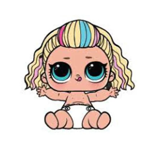 Цветной вариант раскраски лил малышка 80е сестричка