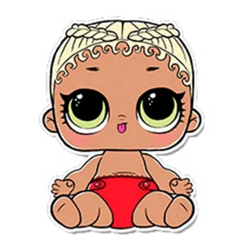 Цветной вариант раскраски лил малышка mc swag