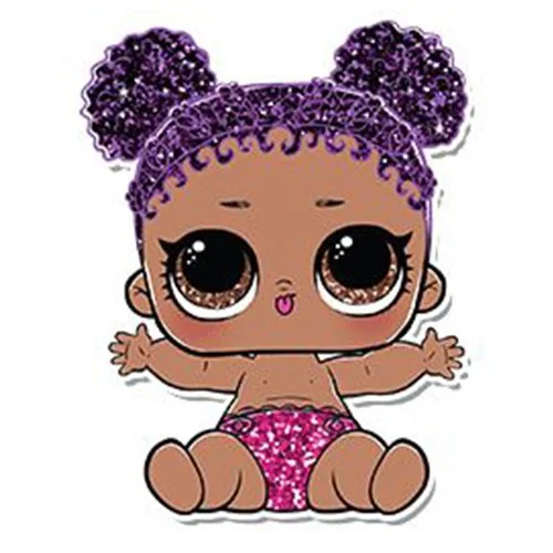 Цветной вариант раскраски лил пурпурная королева сестричка