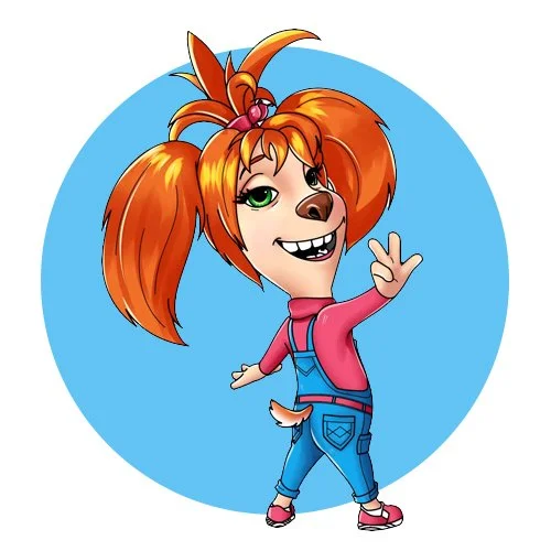 Цветной вариант раскраски лиза барбоскина показывает три