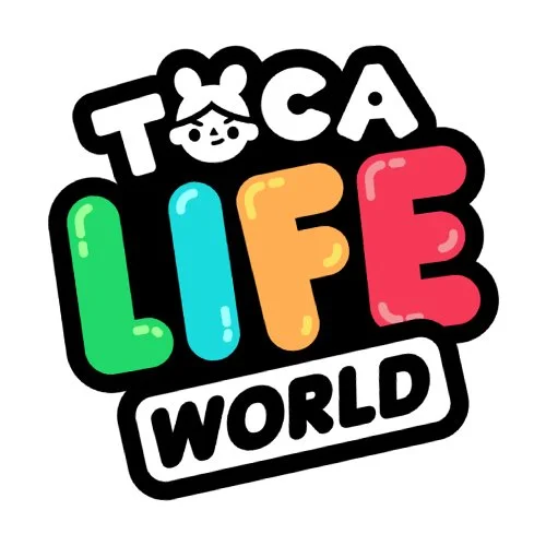 Цветной вариант раскраски логотип тока бока лайф ворлд