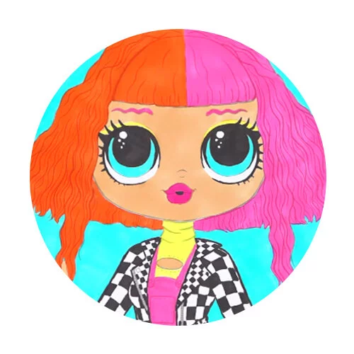 Цветной вариант раскраски лол омг 2023