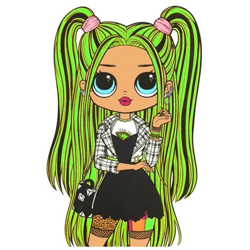Цветной вариант раскраски лол omg фэшн