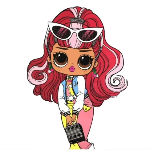 Цветной вариант раскраски lol omg из 60х