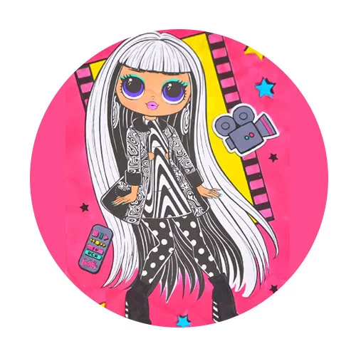 Цветной вариант раскраски лол омг кино