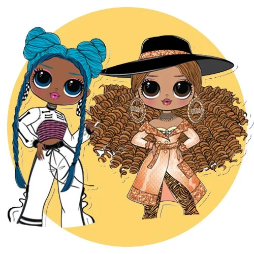 Цветной вариант раскраски лол omg модницы подружки