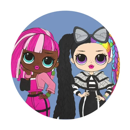 Цветной вариант раскраски лол омг подружки