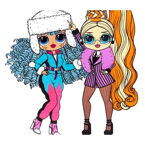 Цветной вариант раскраски лол omg разный стиль