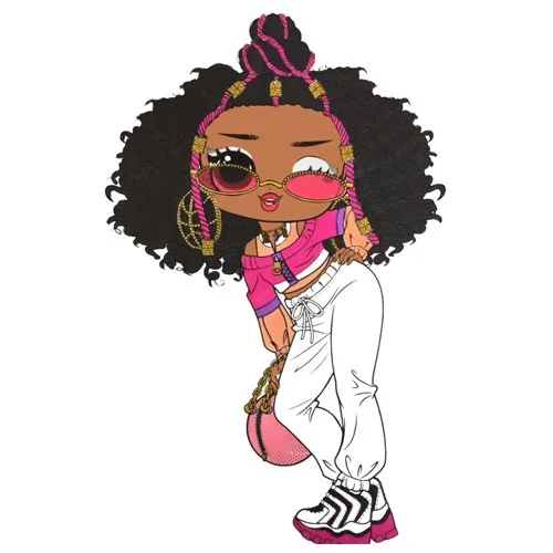 Цветной вариант раскраски лол omg стиляга