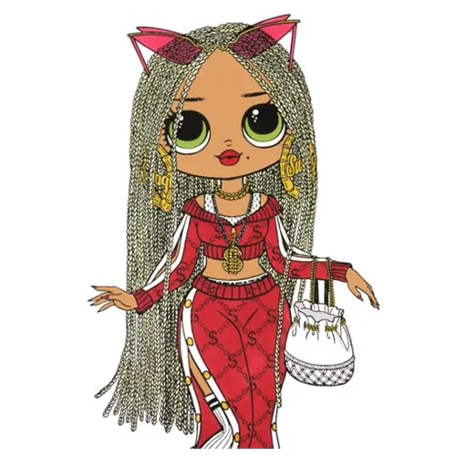 Цветной вариант раскраски лол omg супер модница