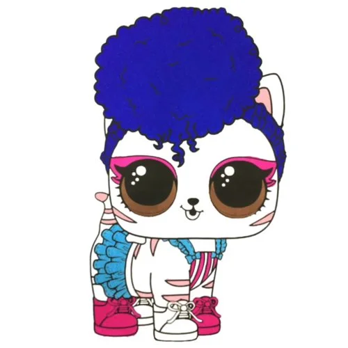 Цветной вариант раскраски лол питомцы котенок милашка