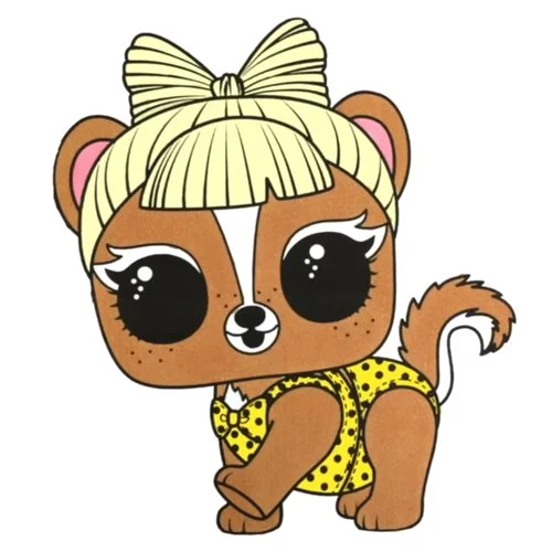 Цветной вариант раскраски лол питомцы лесной житель