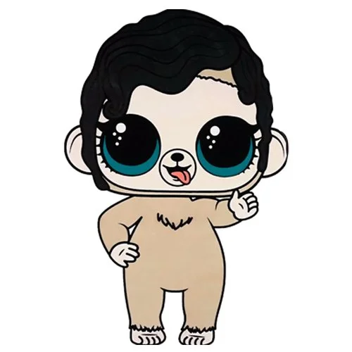 Цветной вариант раскраски лол питомцы обезьянка 80е