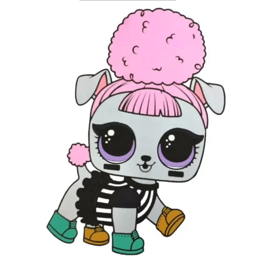 Цветной вариант раскраски лол питомцы щенок милашка