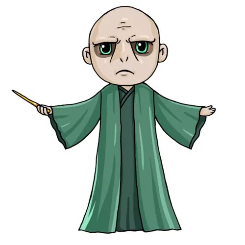 Цветной пример раскраски лорд волан-де-морт