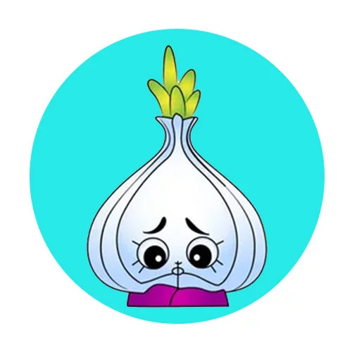 Цветной вариант раскраски лук шопкинс