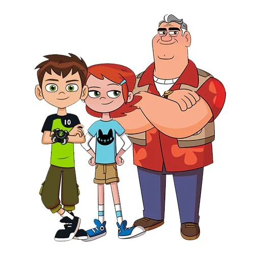 Цветной вариант раскраски макс, гвен и бен тен