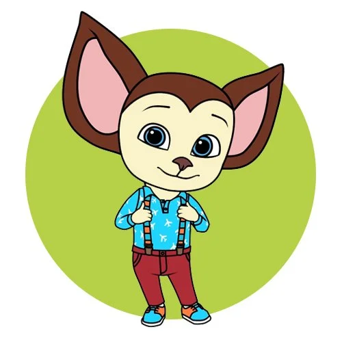 Цветной вариант раскраски малыш барбоскин в подтяжках