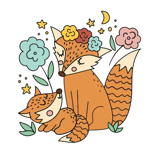 Цветной вариант раскраски мама, с праздником