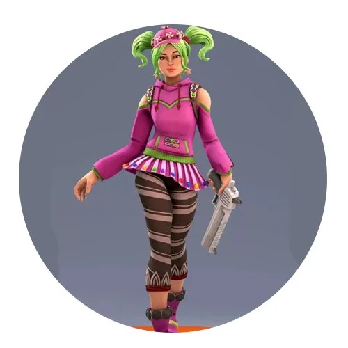 Цветной вариант раскраски марципанка