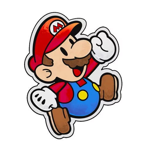 Цветной вариант раскраски марио вид сбоку