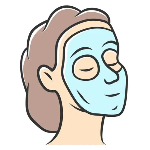 Цветной вариант раскраски маска для лица косметика