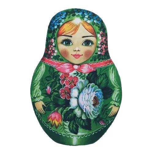 Цветной вариант раскраски матрешка русский узор