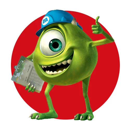 Цветной вариант раскраски майкл вазовски корпорация монстров