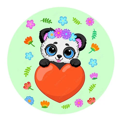 Цветной вариант раскраски медвежонок милашка