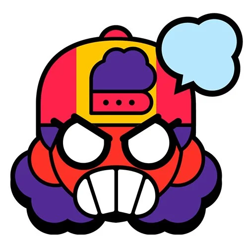 Цветной вариант раскраски мэг пин эмодзи гнев