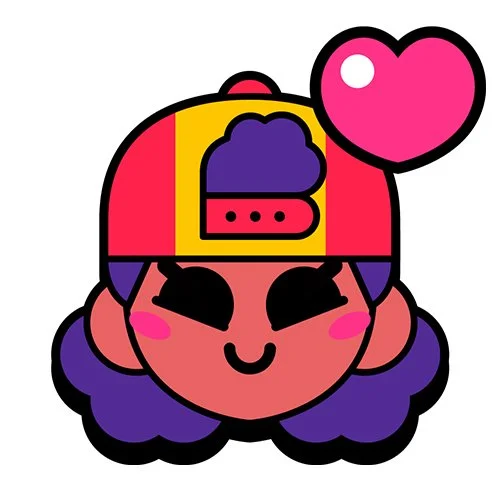 Цветной вариант раскраски мэг пин эмодзи любовь