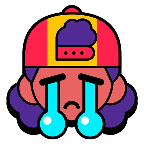 Цветной вариант раскраски мэг пин эмодзи плачет