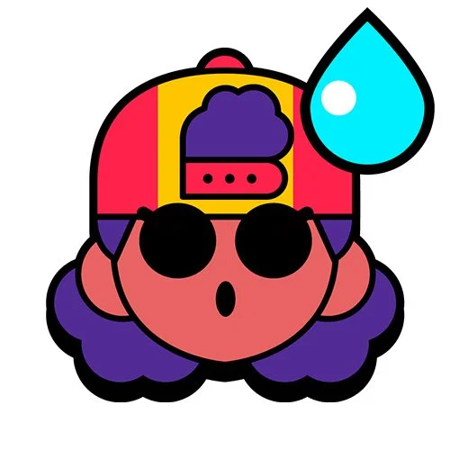 Цветной вариант раскраски мэг пин эмодзи шок