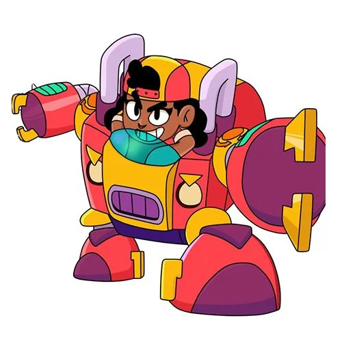 Цветной вариант раскраски мэг в костюме