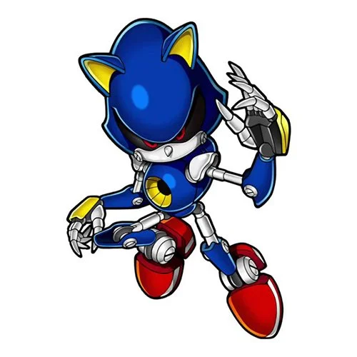 Цветной вариант раскраски метал соник