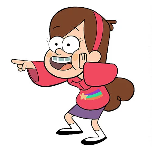 Цветной пример раскраски мэйбл пайнс смеется