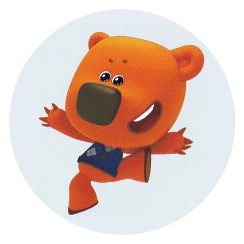 Цветной вариант раскраски ми-ми-мишки кеша пляшет