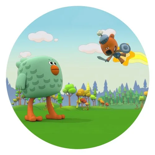 Цветной вариант раскраски ми-ми-мишки кеша рыцарь