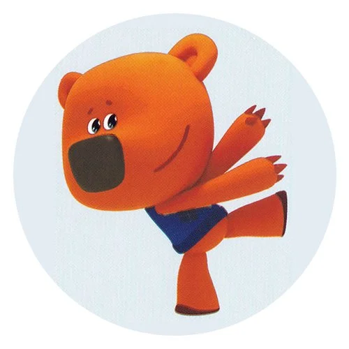 Цветной вариант раскраски ми-ми-мишки кеша танцует