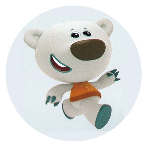 Цветной вариант раскраски ми-ми-мишки тучка бежит