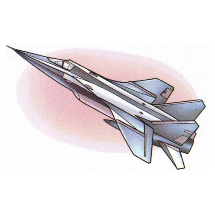 Цветной пример раскраски миг-31 — советский и российский сверхзвуковой высотный истребитель-перехватчик