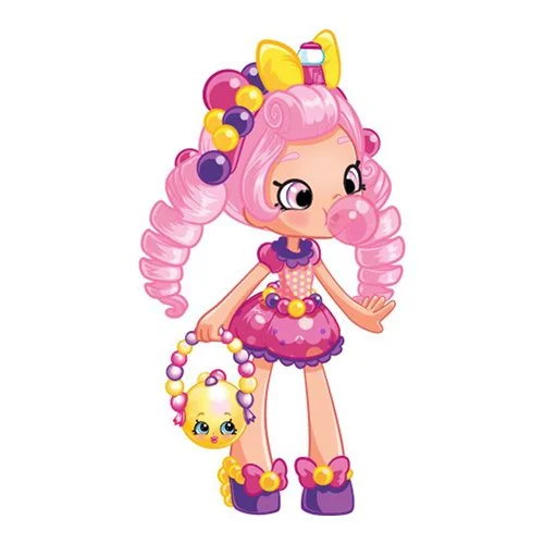 Цветной вариант раскраски милая кукла shopkins